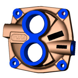 Threaded Inlet/Outlet water cover for Ø135 MOTA intercooler